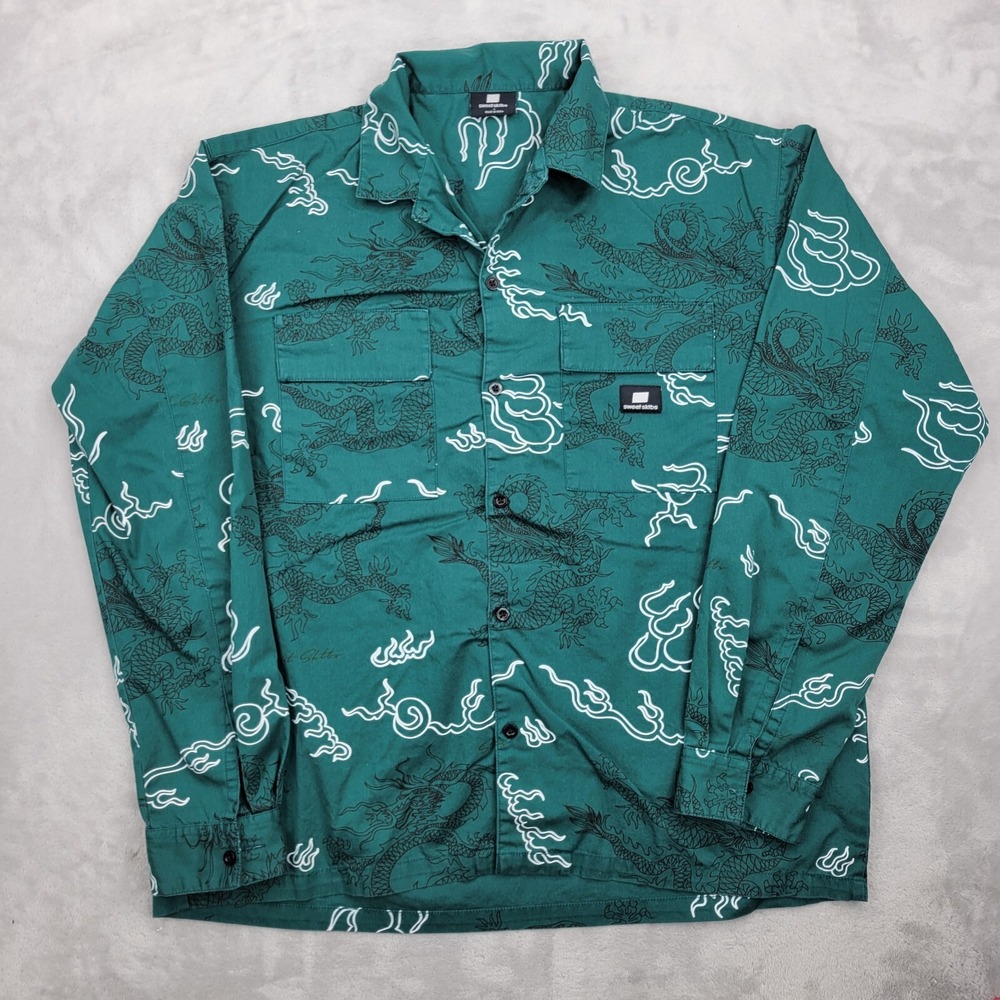 Sweet Sktbs Shirt Men Small Dragon Skate Streetwear All Over Print AOP Big Adult